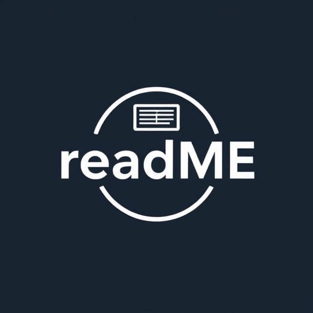 A picture of a README template